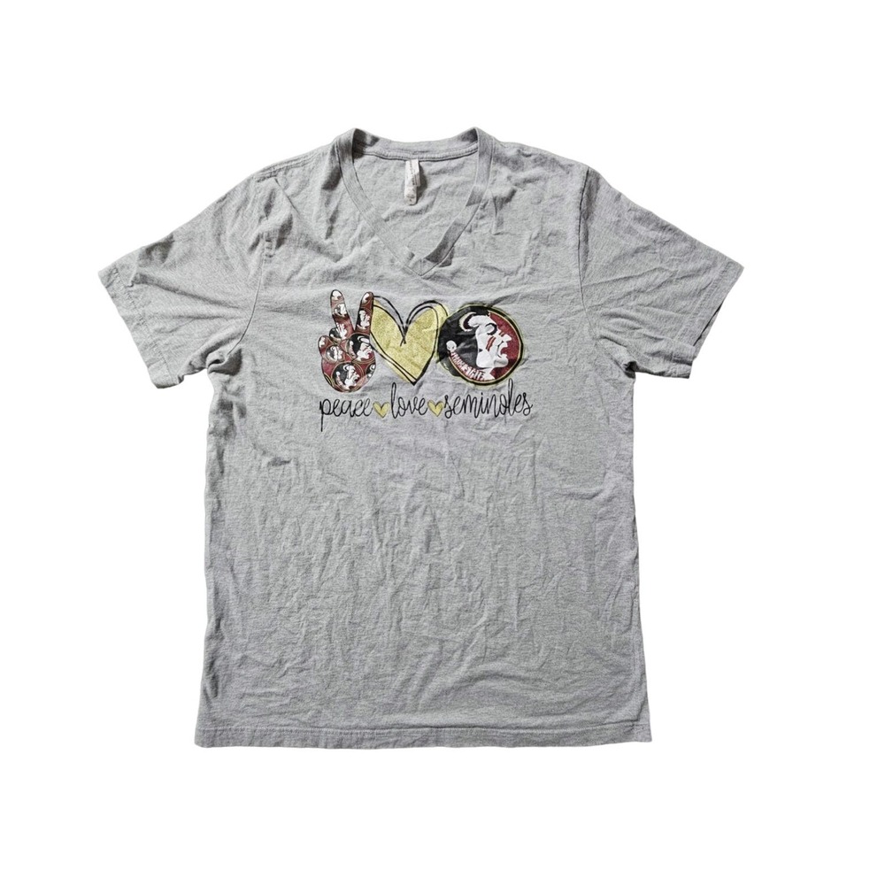 Bella Canvas Womens Florida State V Neck T Shirt Size XL